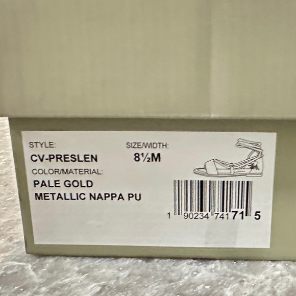 Crown Vintage Preslen Braided Gold Lace Up Gladiator Sandal, size 8.5 - Picture 5 of 5